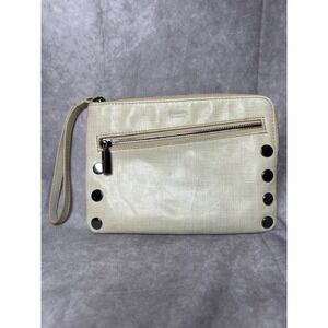 Hammitt Nash Small  Wristlet Clutch Bag Purse Butter Neutral Golden Soft! PREOWN